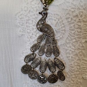Beautiful peacock beaded necklace
